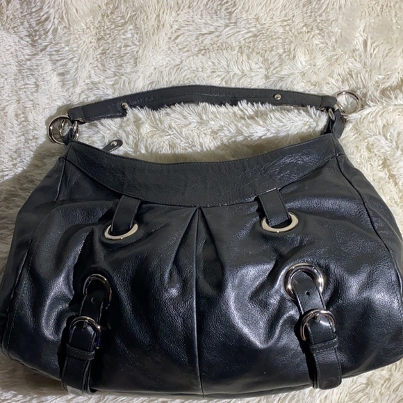 FURLA ~ 2 Way ~ Soft Black Leather Hobo Bag - Picture 3 of 13